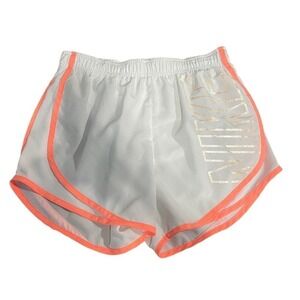 Nike Running Shorts Size Small Shimmer White Orange Athletic Gym